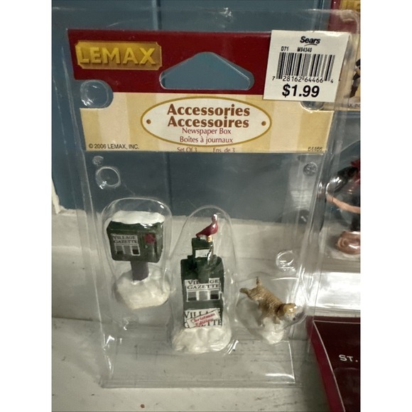 Lemax BUNDLE Christmas Village Figurines Firefighter Janitor Fireman Newspaper - Picture 3 of 5